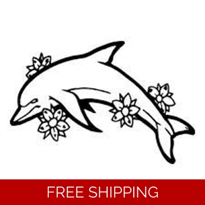 Dolphin flower Die Cut Vinyl Decal sticker Dolphin flower Die Cut Vinyl Decal sticker